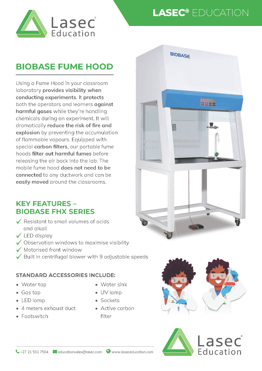 Use this fume hood in your classroom laboratory